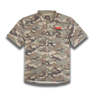 short sleeve camo airflow shirt with SCI logo on left chest